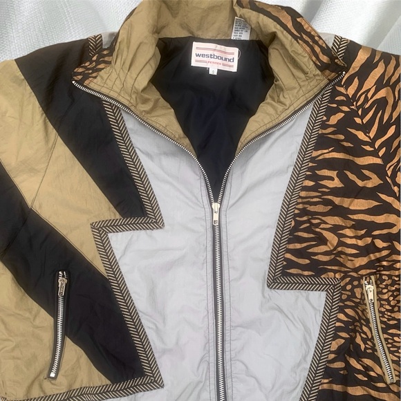 Vintage windbreaker raglan sleeve animal print - Picture 4 of 4